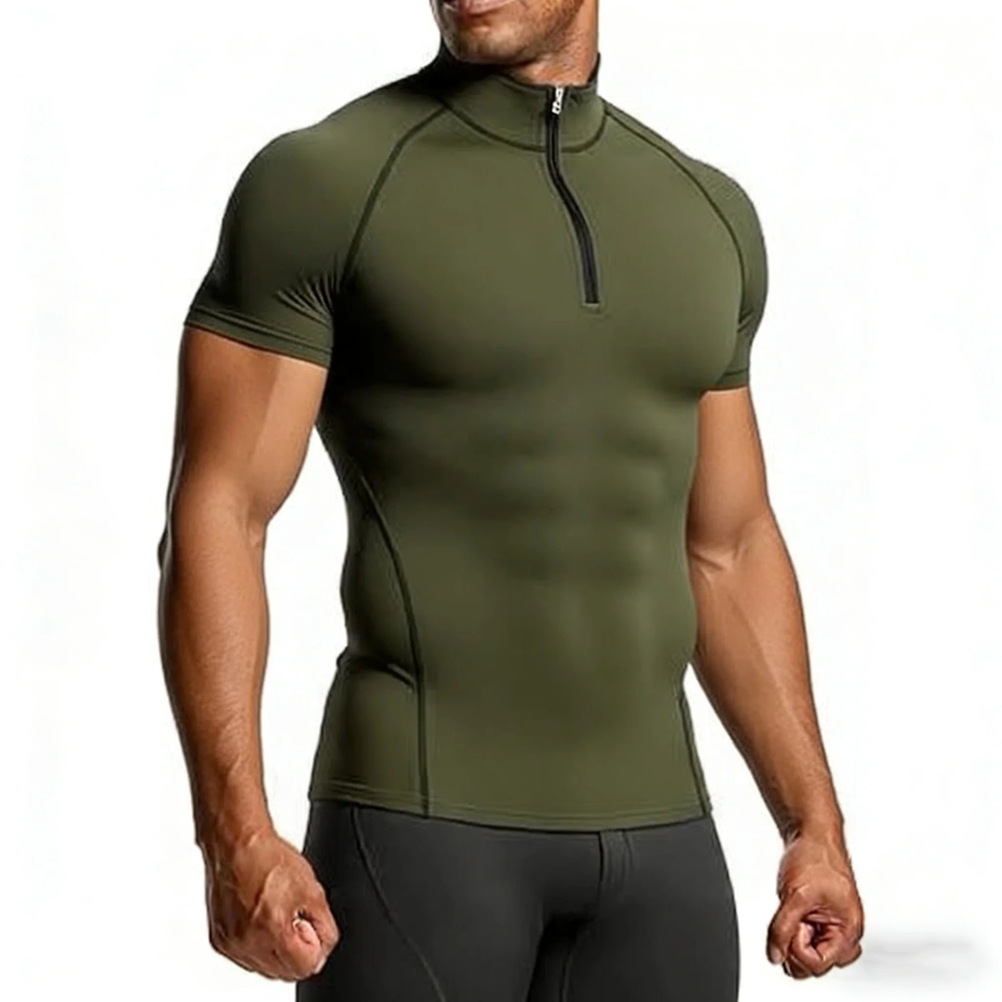 Camiseta de Compressão Masculina Esportiva de Verão Tops Tee Treino Roupa Esportiva de Academia Fitness Jersey Apertada Camiseta de Corrida Masculina