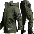 Jaqueta Masculina de Motocicleta com Conjunto de Treinamento de Veludo para Outono e Inverno Jaqueta Antidesgaste Impermeável Resistente ao Frio Presentes de Fim de Ano