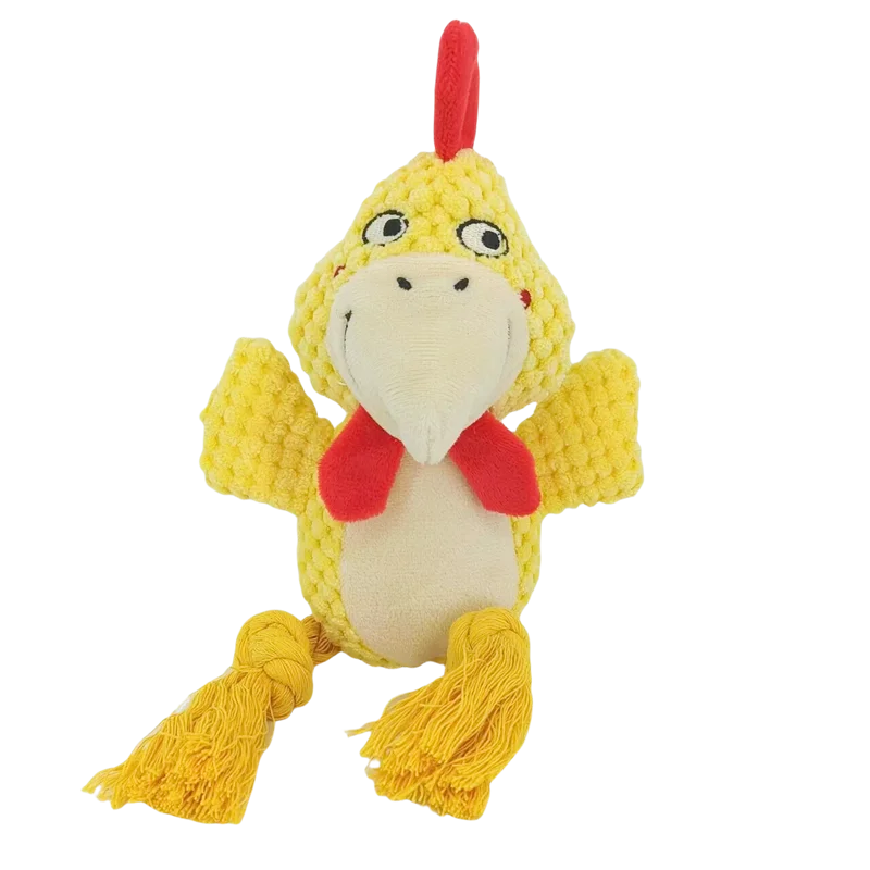 Brinquedo de Pelúcia Recheado para Cães, Articulação Pequena, Cru, Indestrutível, Resistente à Mordida, com Som, Chocalho de Cachorro para Brinquedos de Estimação