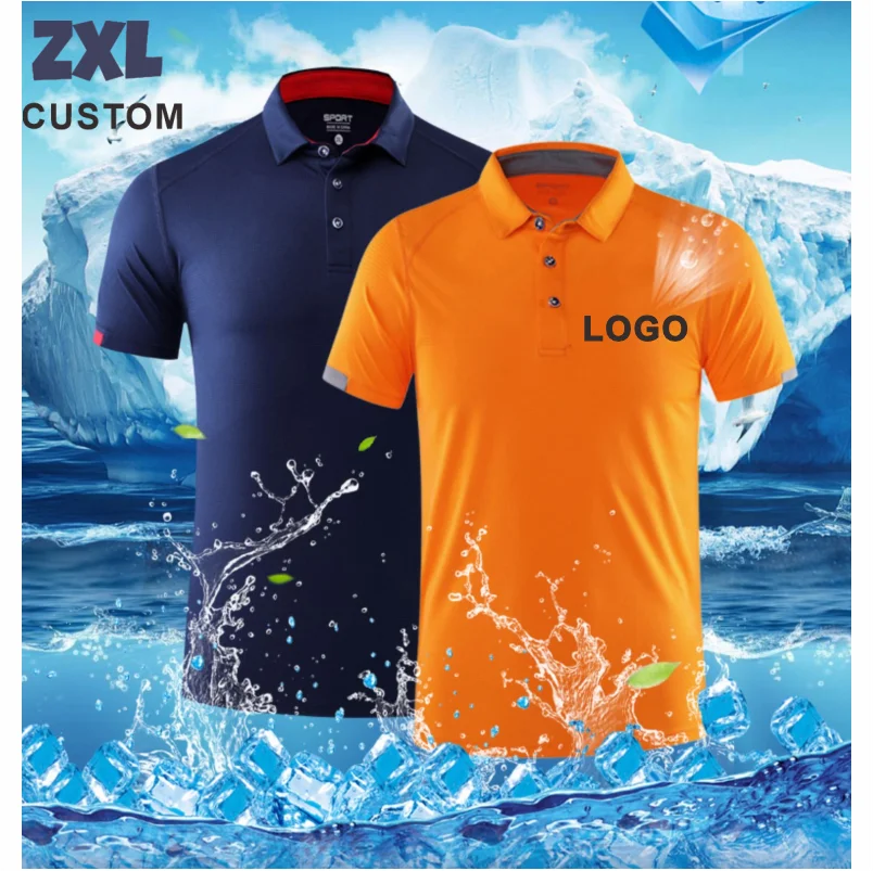 Camisa Polo Masculina De Secagem Rápida Para o Verão Com Logotipo Personalizado Bordado Impressão Camisas De Golfe Masculinas E Femininas Design Personalizado 2023 Novo