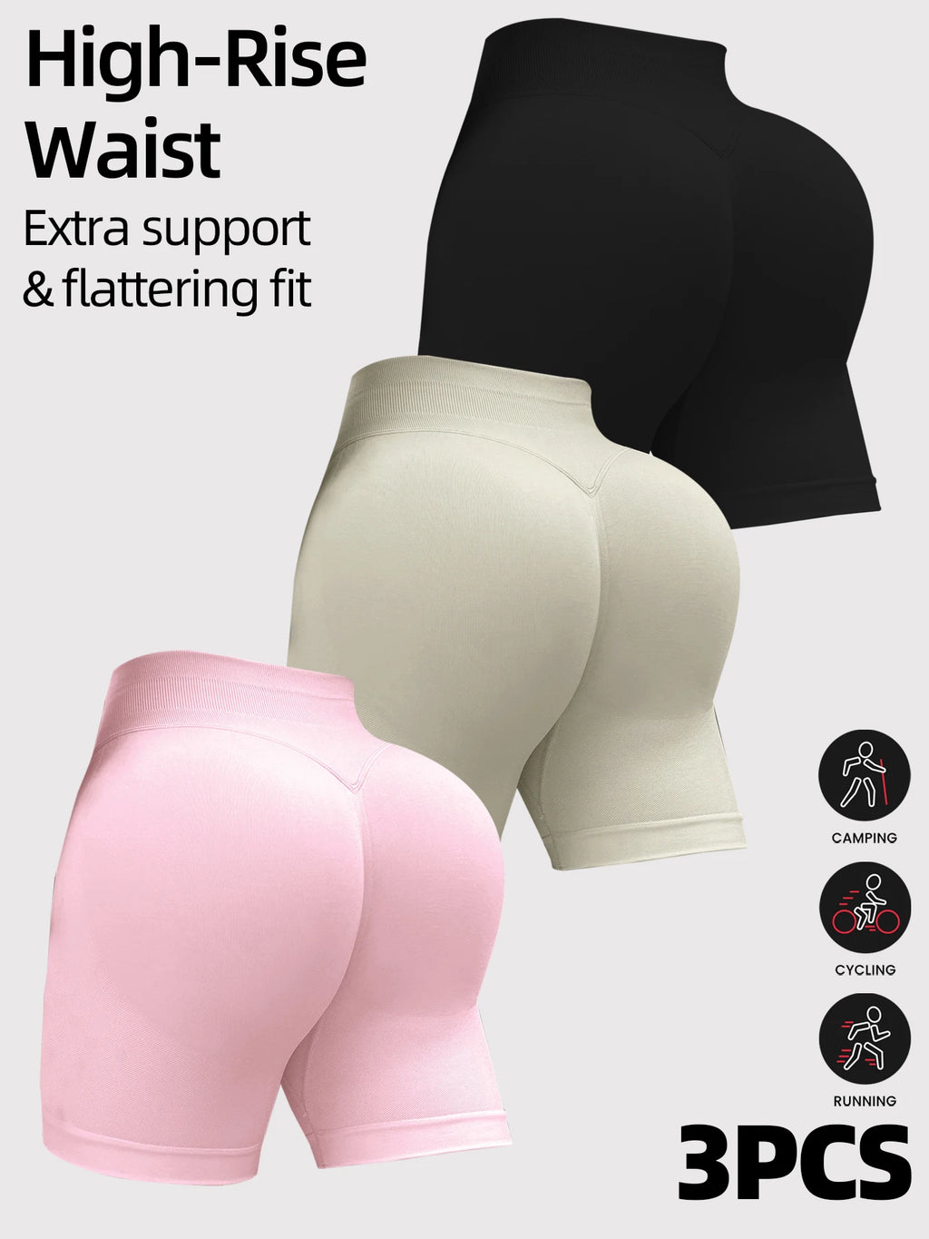  Woman Gym Short Seamless Slim Leggings High Waist Fitness Training Yoga Clothing Running Butt Lifting Cycling Sports Shorts