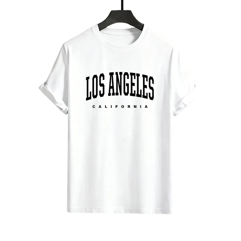 Conjunto Masculino de Loungewear 2026 Camiseta de Algodão Macio e Calça Jogger de Caimento Solto Roupa Confortável para Casa Primavera Verão Camisetas Casuais + Calças