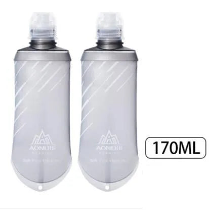 AONIJIE 250ML 600ML Foldable Silicone Soft Flask Water Bottle for Outdoor Sport Traveling Running Kettle Hydration Pack Bag Vest