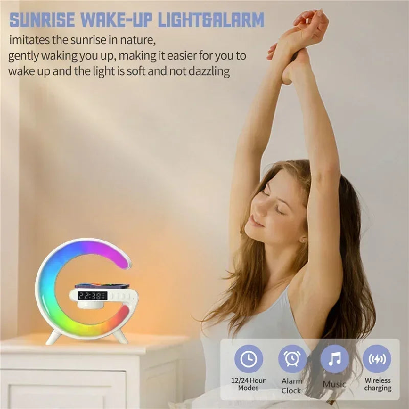 Caixa de Som Despertador Bluetooth RGB Multifuncional WonderNest