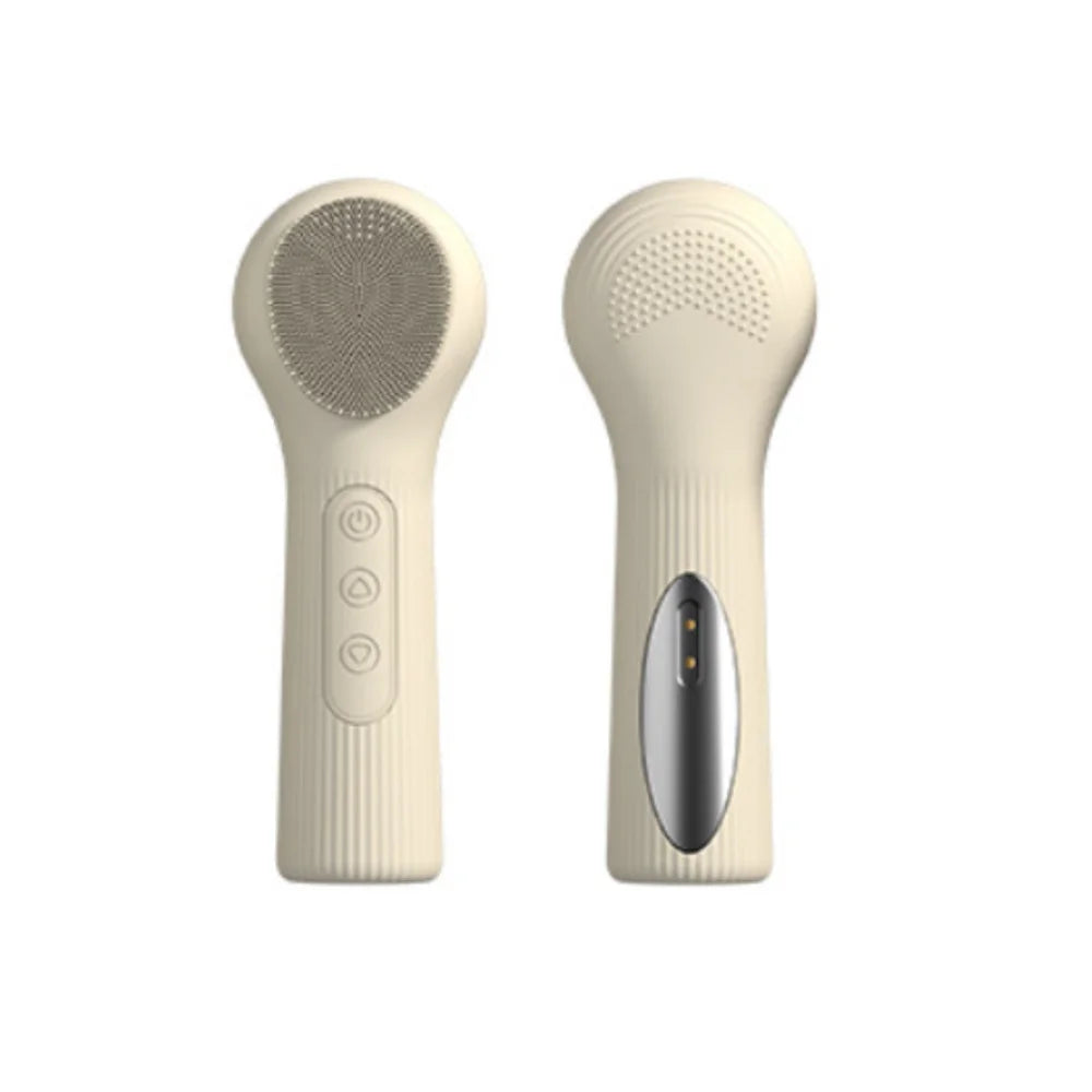Electric Facial Cleansing Brush Silicone Heating Skin Care