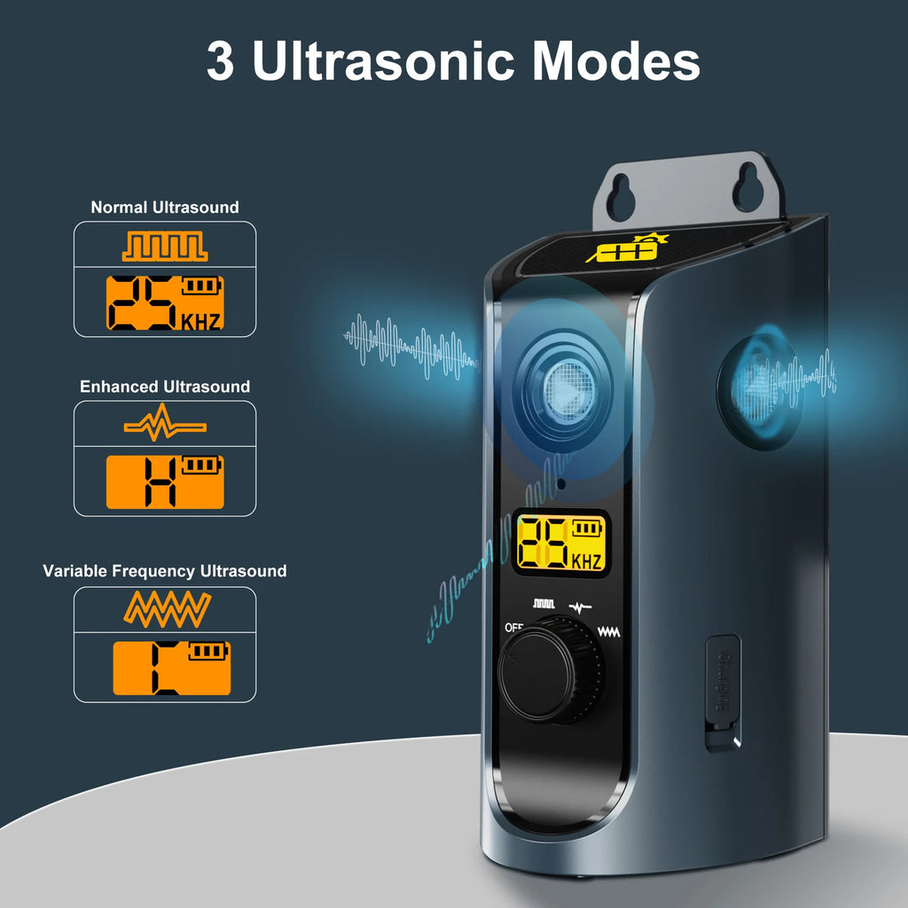 PATPET U13 Dispositivo Anti-Latido Ultrassônico Portátil Recarregável Solar para Cães Adestramento de Cães de Estimação Flash de Alta Frequência para Casa