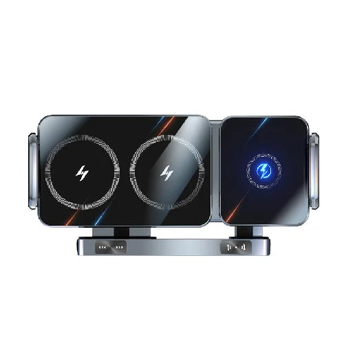 WonderNest Dual Coil Car Wireless Charger 90° Rotation Auto-Clamp