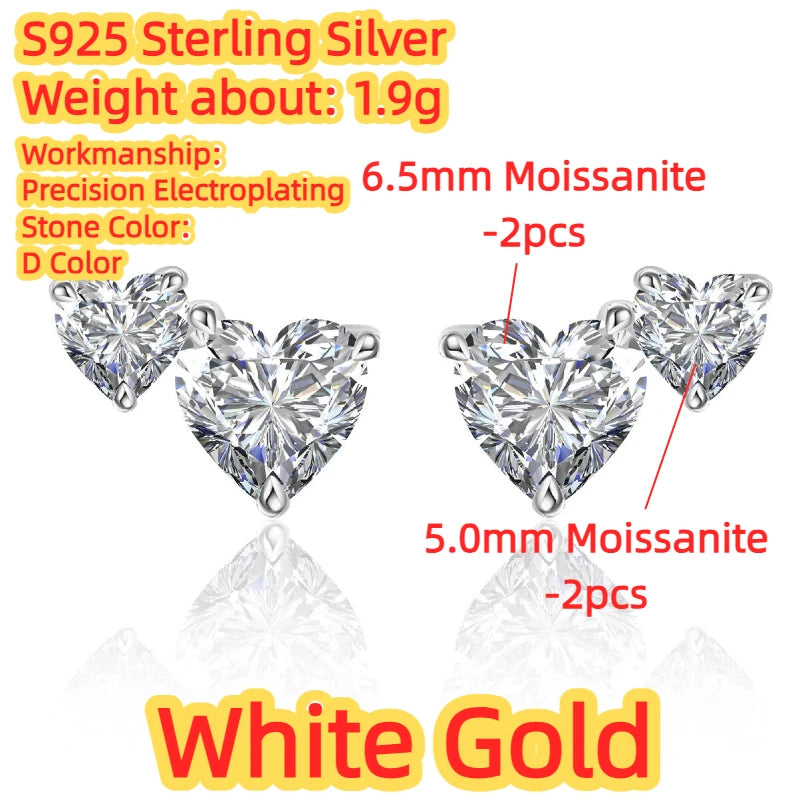 TFGLBU 3CT D VVS1 Pear Cut Moissanite Earring for Women Lab GRA Certified Grow Diamond Solid S925 Silver Ear Stud Fine Jewelry