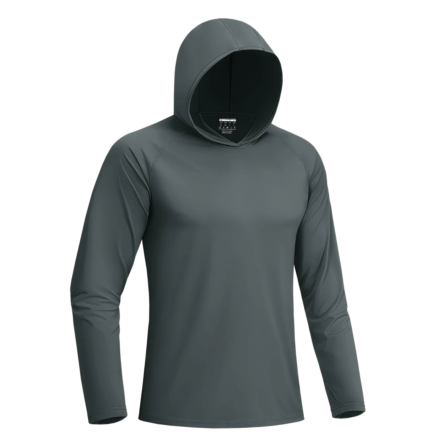 Camiseta Masculina com Capuz — Proteção Solar UPF 50+, Manga Longa e Secagem Rápida
