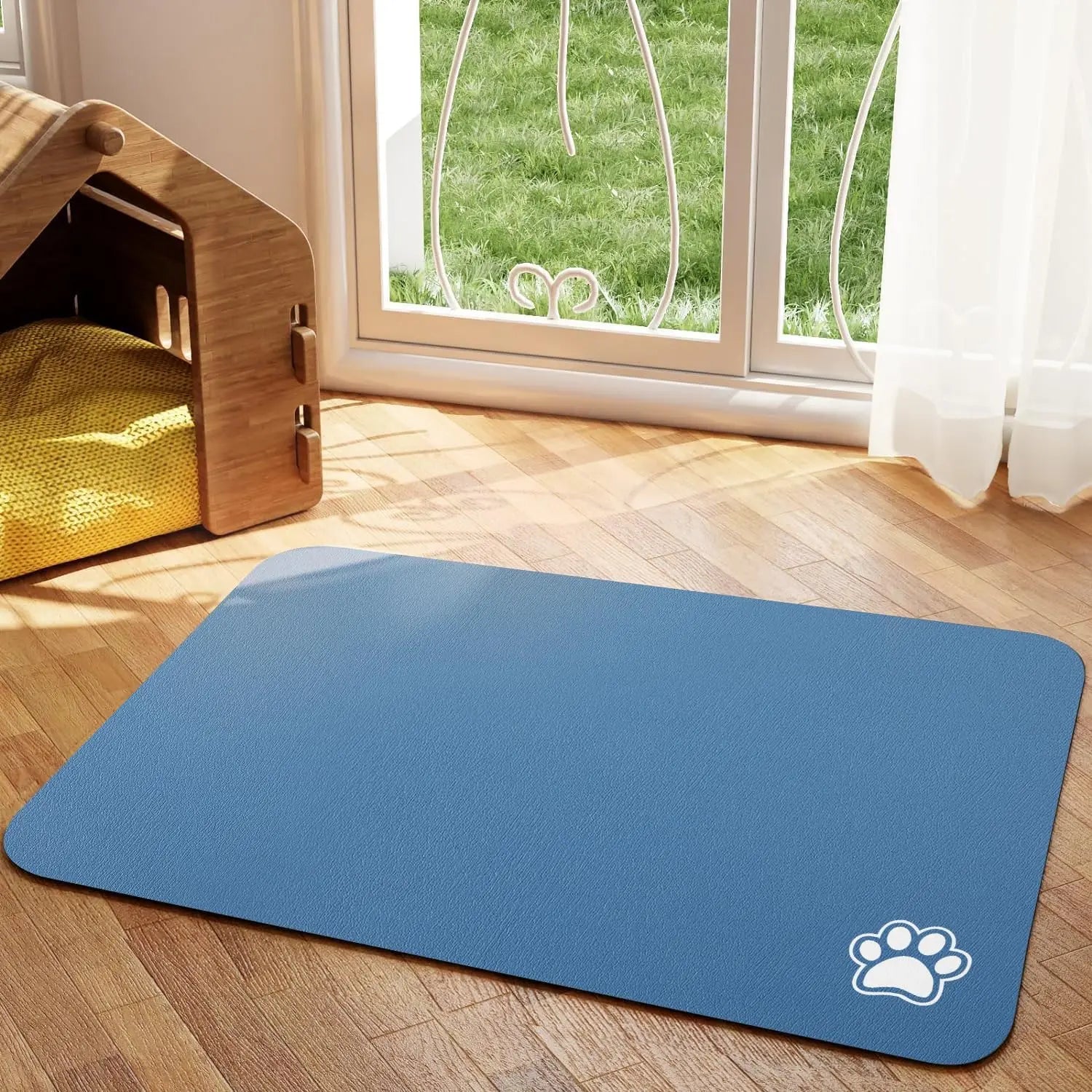 Tapete de Alimentação para Pets Absorvente para Cães e Gatos para Comida e Água Fácil de Limpar Jogo Americano para Pets Tapete para Cães de Secagem Rápida para Bebedores Bagunceiros