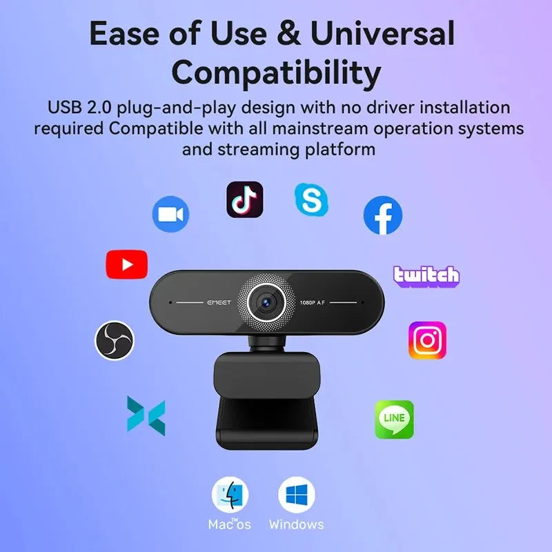 4K Webcam 1440P - 2K Web - Camera 1080P EMEET