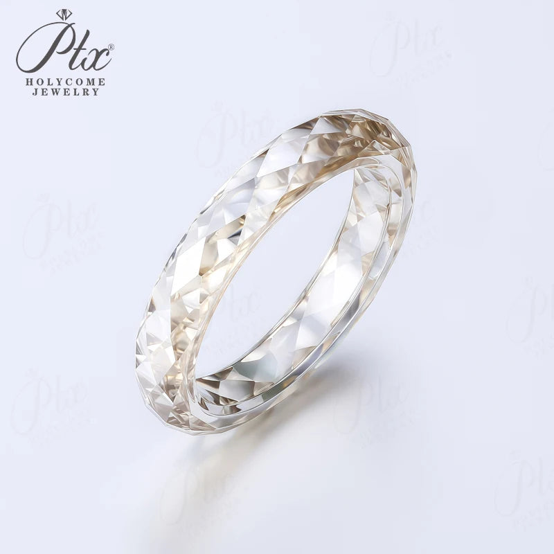 Anel 100% Diamante Moissanite Pedido de Casamento Aliança Aniversário Luxo Alta Qualidade para Homens e Mulheres Joia Rara