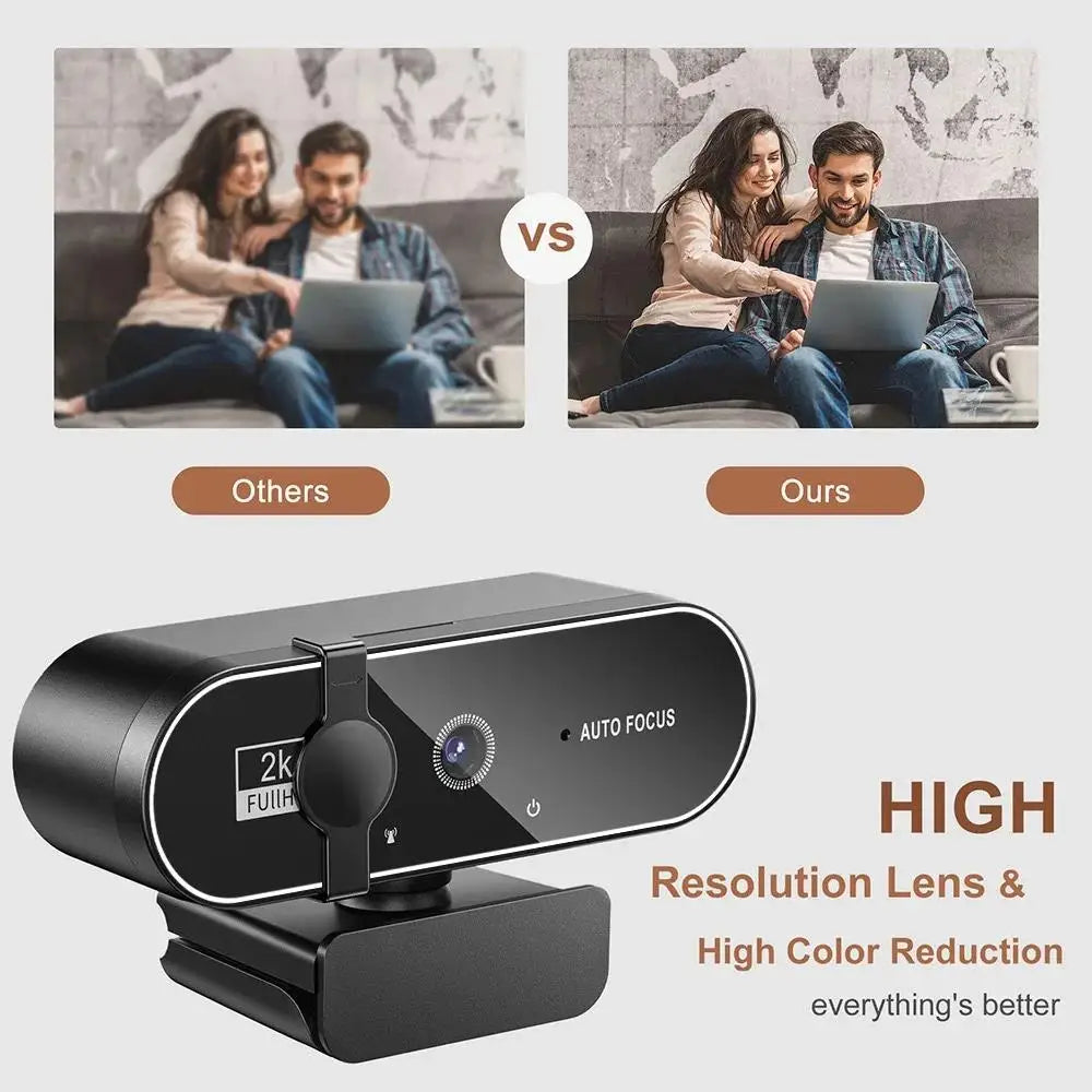 4K Webcam Video - Camera 2K - Autofocus Streaming Web