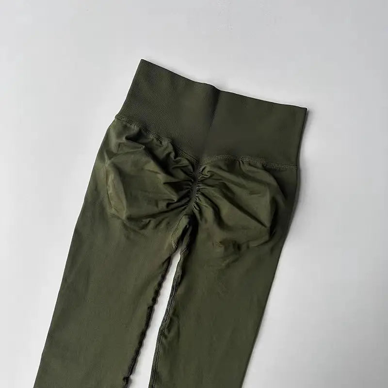 Legging Yoga Feminina Cintura Alta Sem Costura Push Up Legging Esportiva Fitness Corrida Levanta Bumbum Altamente Elástica Legging de Academia
