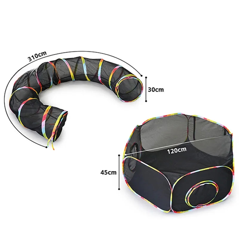Nova Chegada Gaiola de Coelho para Túnel Conjunto de Duas Peças Ninho Brinquedo Empilhável Suprimentos para Animais de Estimação Casa Sofá Tenda Cama para Cães Acessórios para Animais de Estimação