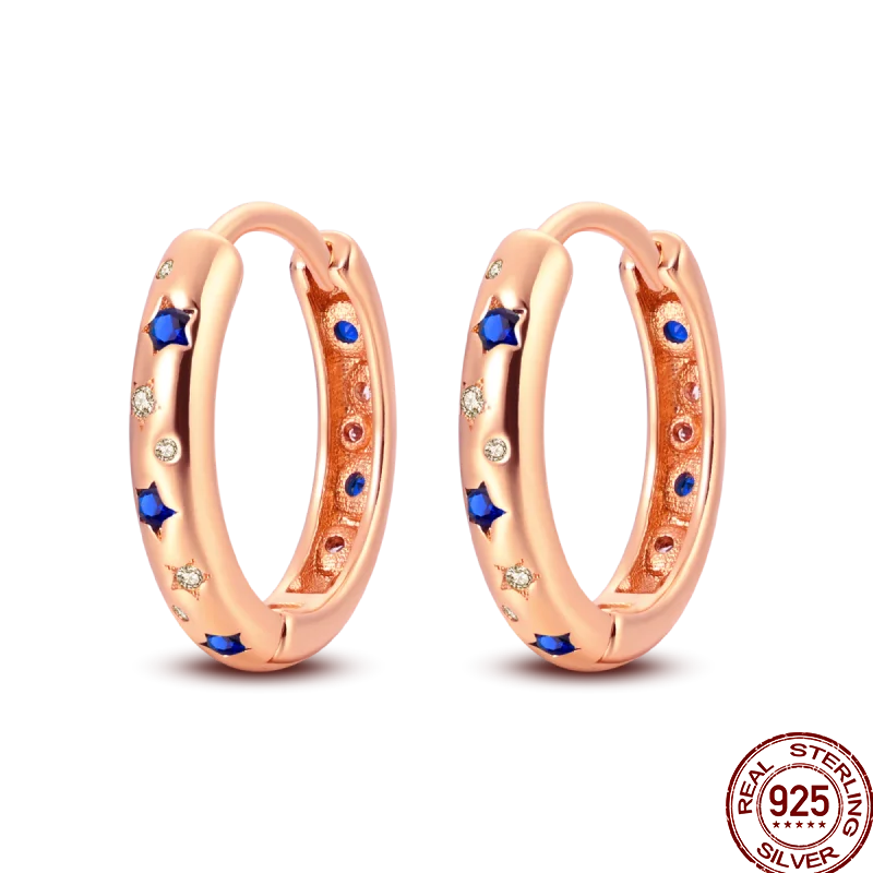 Earrings 925 Sterling Silver Colorful Shiny Zircon Earrings Temperament Charm Luxury Party Jewelry Gift Birthday Anniversary