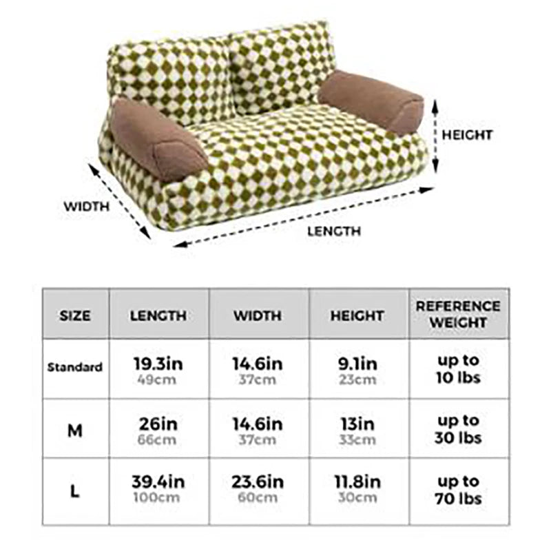 Orthopedic Winter Plush Pet Sofa Comfortable Cushion Cat Bed Disassembled Dog Bed for Small to Medium Sized Cats And Dogs