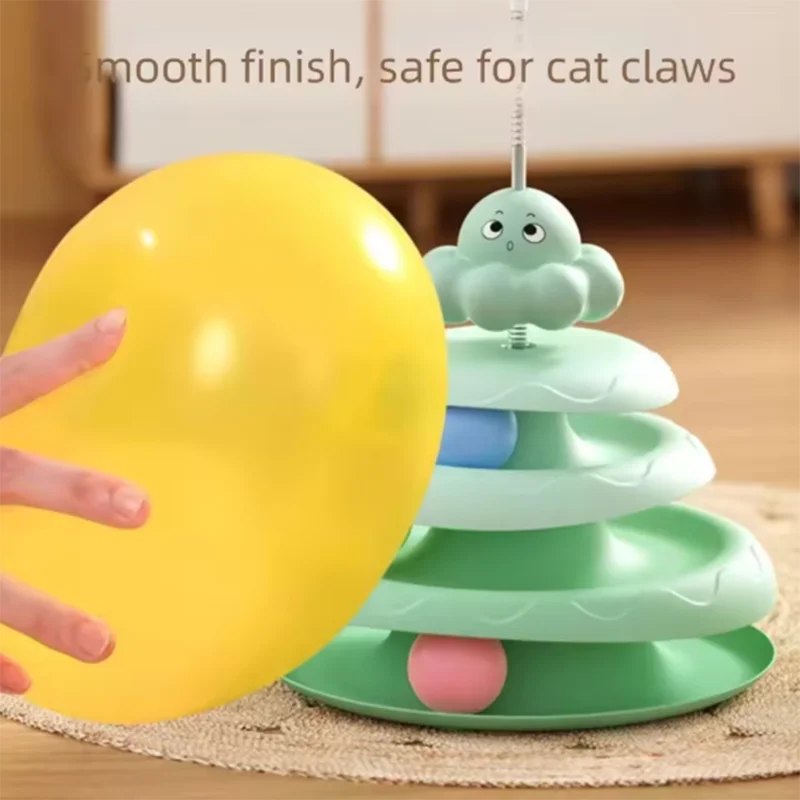 Brinquedos para animais de estimação: bola de três camadas para gatos, plataforma giratória para gatos em formato de polvo, brinquedo para provocar gatos para aliviar o tédio, jogo divertido de quebra-cabeça, suprimentos para animais de estimação