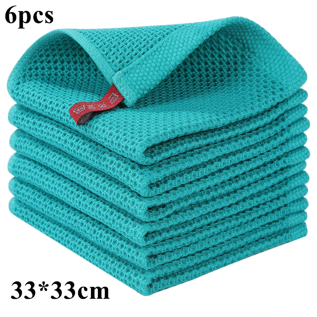 Homaxy 4/6Pcs Cotton Cozinha Towels Ultra Macio Dishcloth Magic...