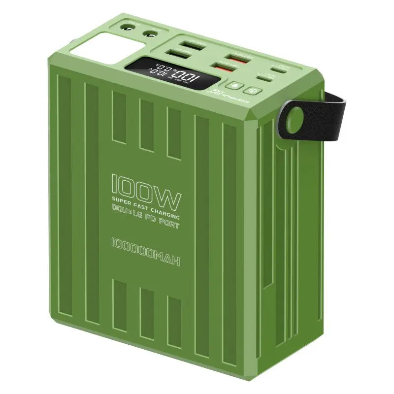 Power Bank 100000mAh 100W Fast Charge 7 Outputs LCD Display
