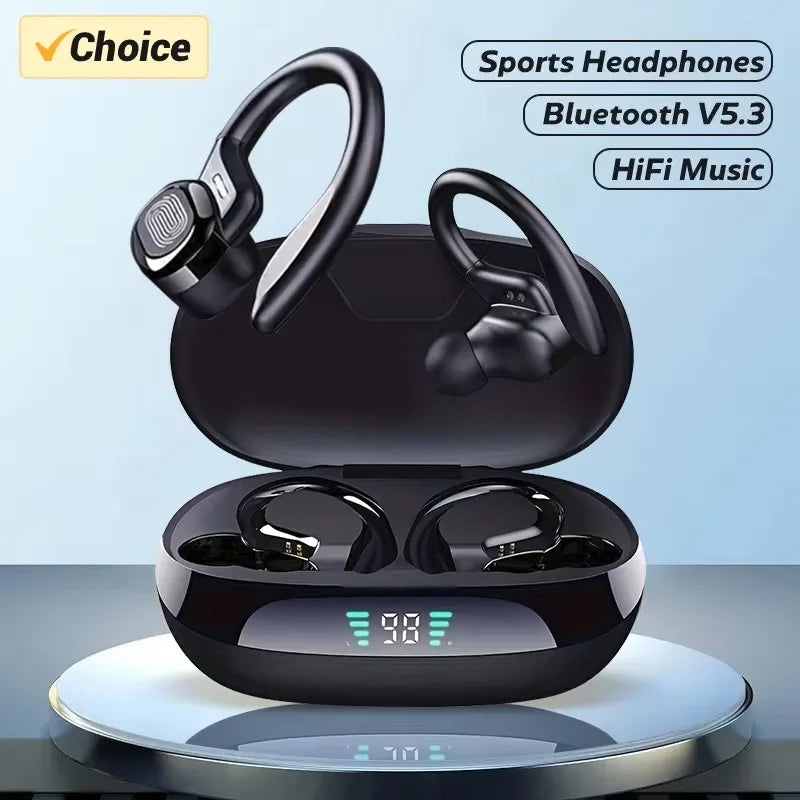 Fones de Ouvido Sem Fio Originais Fones de Ouvido Ture Wireless Intra Auricular Esportivo HiFi Estéreo À Prova D' Água Headset Com Microfone TWS