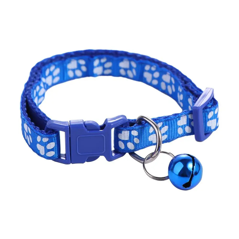 Colar para Gato Estampa de Pata Sininho Pequeno Lindo Fácil de Usar Acessórios de Higiene para Gato