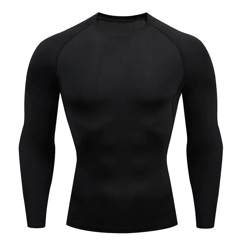 Camiseta Compressão Masculina Manga Longa — Corrida e Academia