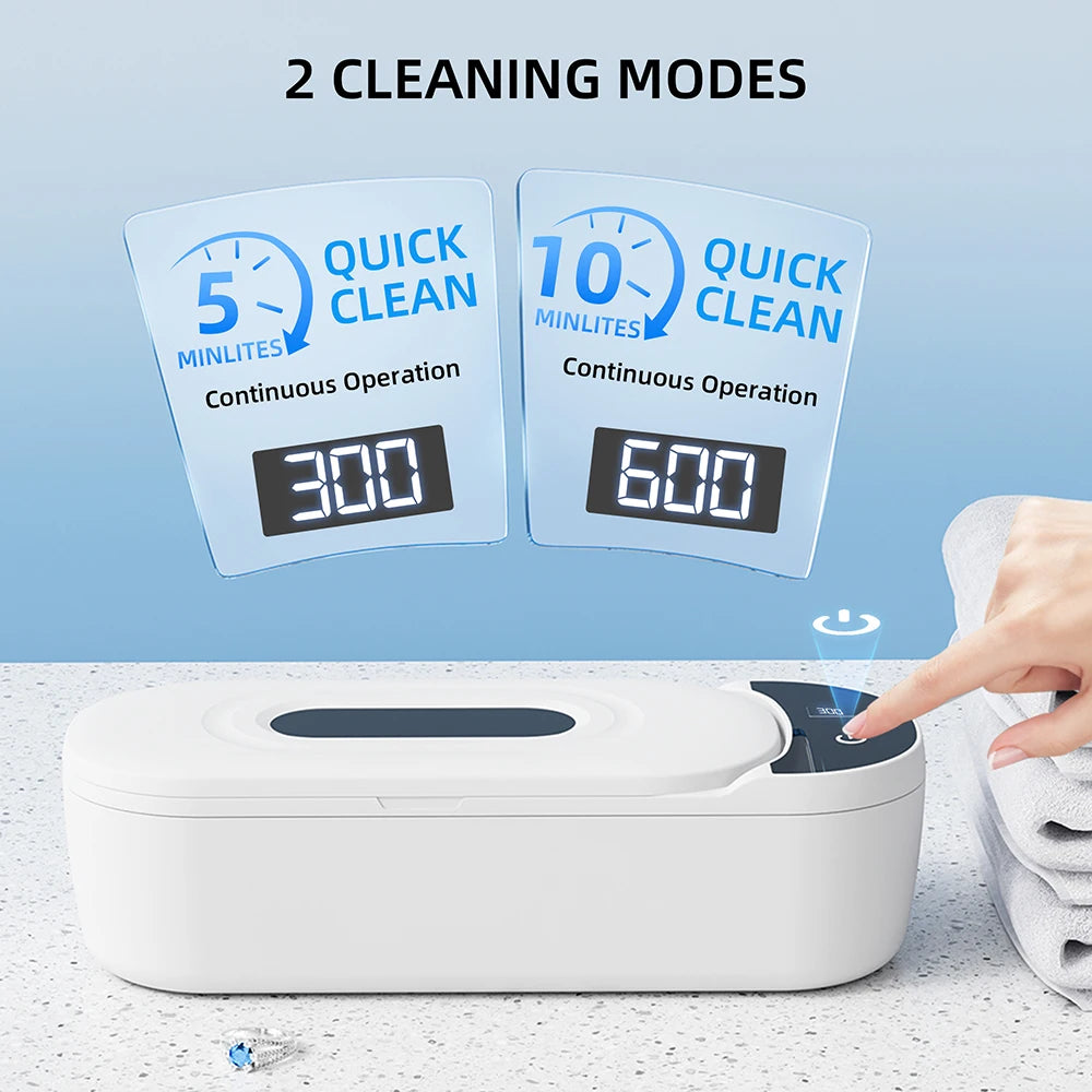 KUNPHY Powerful Cleaner 400ML 24W 48kHz Dental Ultrasonic Fast UV Clean Jewelry Jewelry Adjustable Cleaning Machine Household