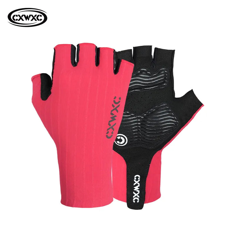 Luvas de Ciclismo Meio Dedo Cxwxc Masculino Feminino Respirável Antiderrapante Luva Fitness Esporte Treino Com Proteção Estendida de Punho