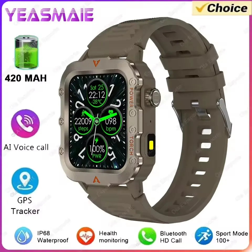 Military Smart Watch GPS Heart Rate Sleep Waterproof