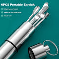 6/7/8Pcs Conjunto Ear Wax Pickers Limpeza Aço Inoxidável Earpick...