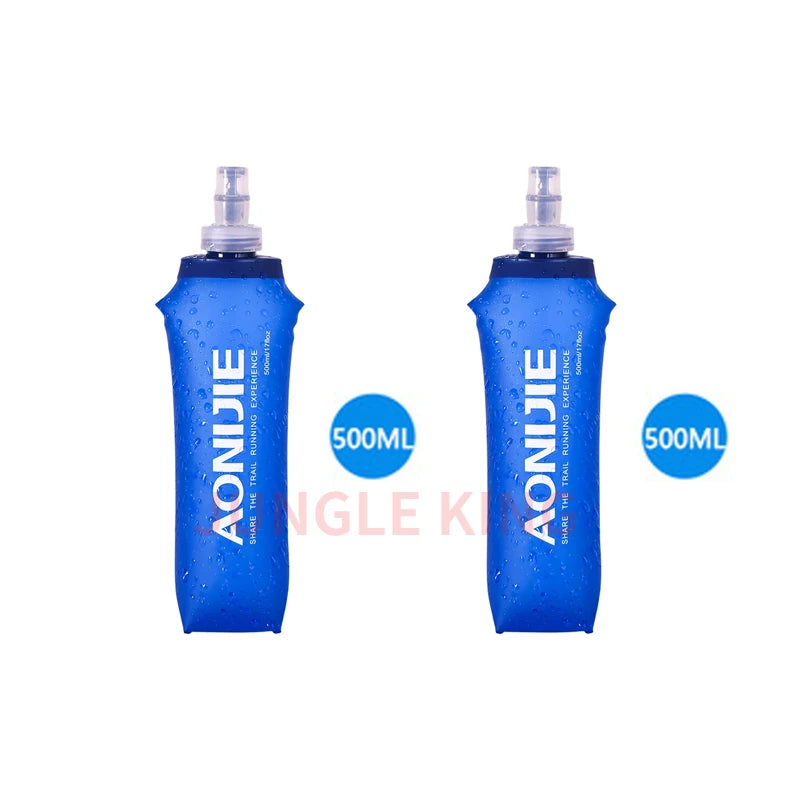 AONIJIE 250ML 600ML Foldable Silicone Soft Flask Water Bottle for Outdoor Sport Traveling Running Kettle Hydration Pack Bag Vest