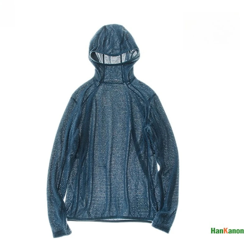 Camiseta Térmica Masculina de Manga Longa Thermolite® Leve com Capuz para Caminhada, Acampamento e Ciclismo Antiestática e Antipilling