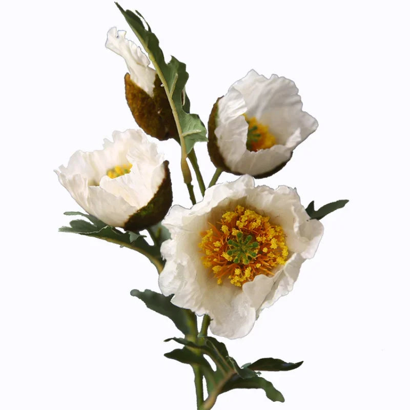 4Head Flor de Papoula Artificial