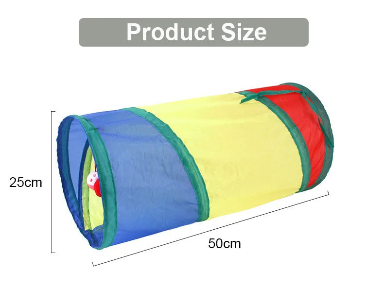 Túnel Dobrável para Gatos Brinquedo Interativo para Gatos e Filhotes Treinamento Divertido para Gatinhos Entediados Brinquedo de Túnel para Cães, Gatos e Coelhos