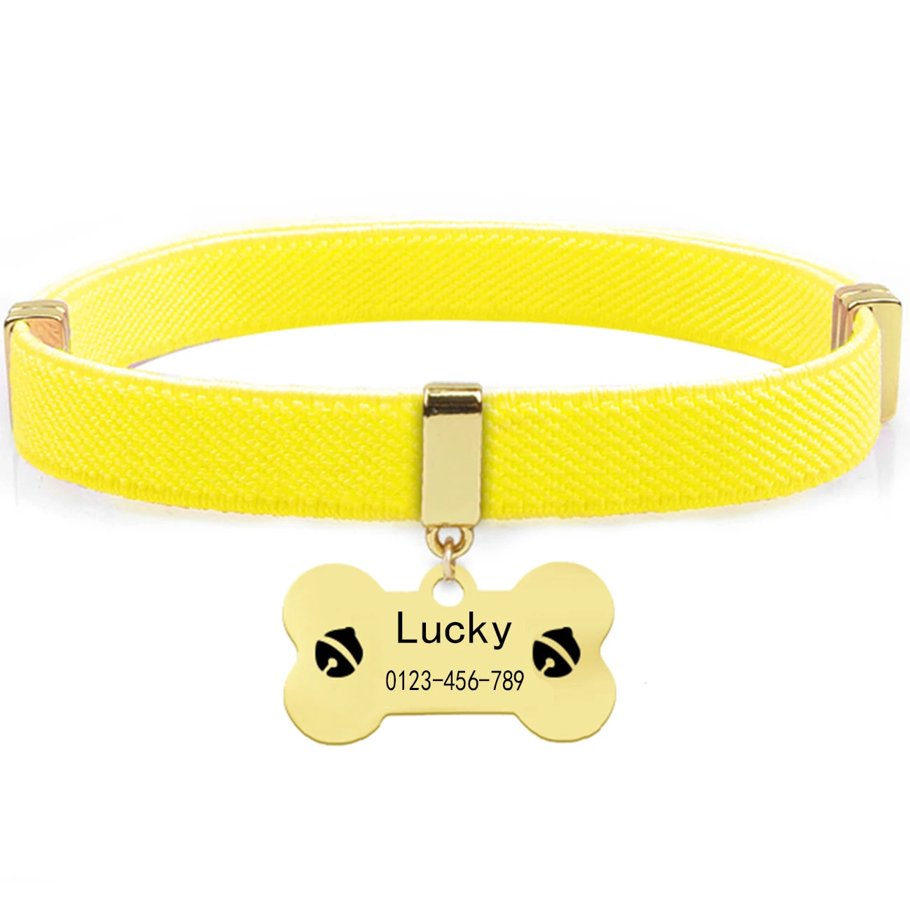 Coleira de Gato Personalizada com Placa de Identificação de Metal com AirTag Destacável para Gatinhos Coleiras Ajustáveis para Gatos, Filhotes e Cães