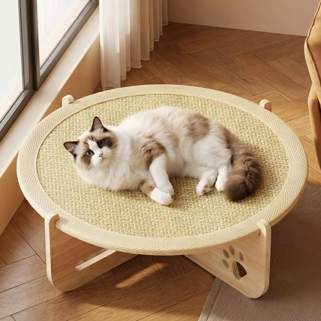 Cama Arranhador para Gatos Cama Rede Refrescante para Gatos Tapete para Dormir para Cães Pequenos Estrutura de Madeira Resistente a Arranhões para Gatos