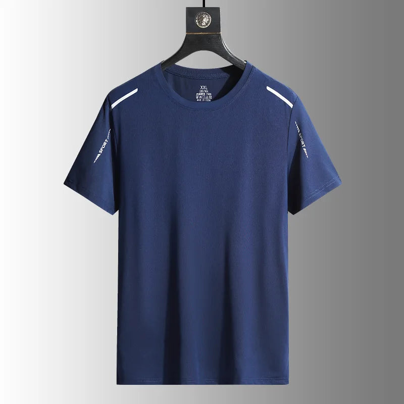 1pç Camiseta Masculina de Secagem Rápida Masculina Respirável Corrida Caminhada Pesca Esportes ao ar livre Camisas Curtas de Verão