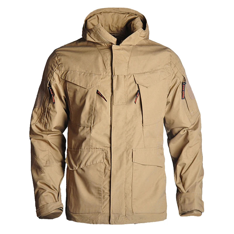 HAN Wild M65 Windbreaker Tactical Hiking Jackets Combat Jacket Men Waterproof Hoodie Flight Pilot Coat Windproof Climb Uniform