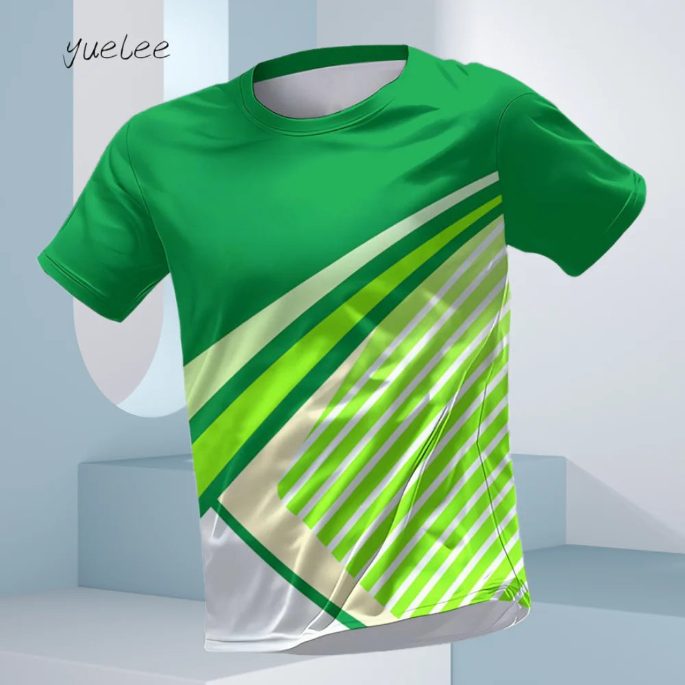 Camiseta Masculina de Verão Respirável para Corrida Fitness Esportiva Masculina Manga Curta Camiseta Casual Gola Redonda Oversized Camisa Top Masculino Diário