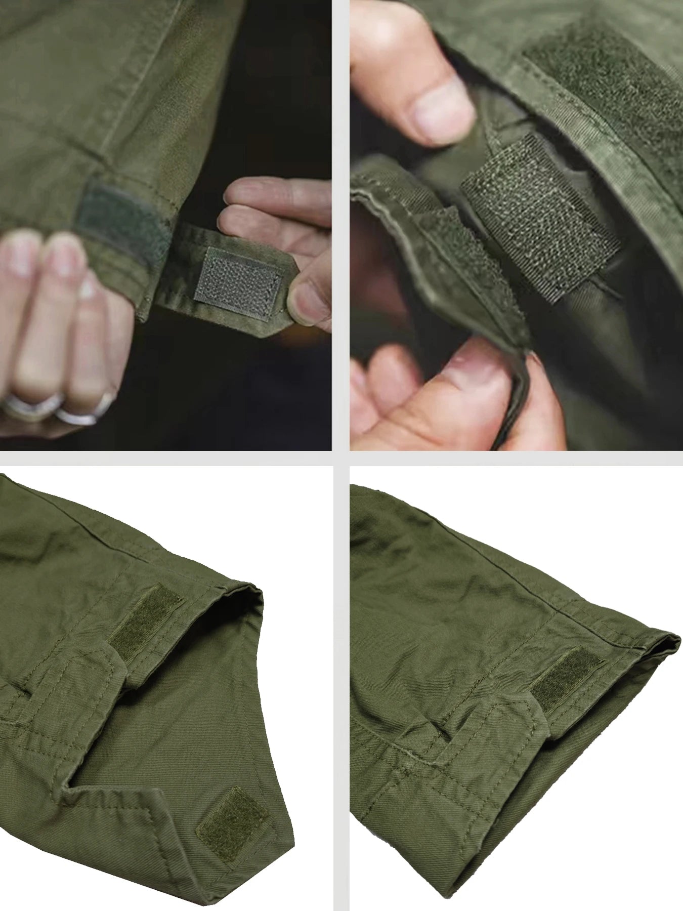 Jaqueta M65 Field, Jaqueta Militar Masculina, Jaqueta Retrô Multi Bolsos com Zíper e Gola, 100% Algodão