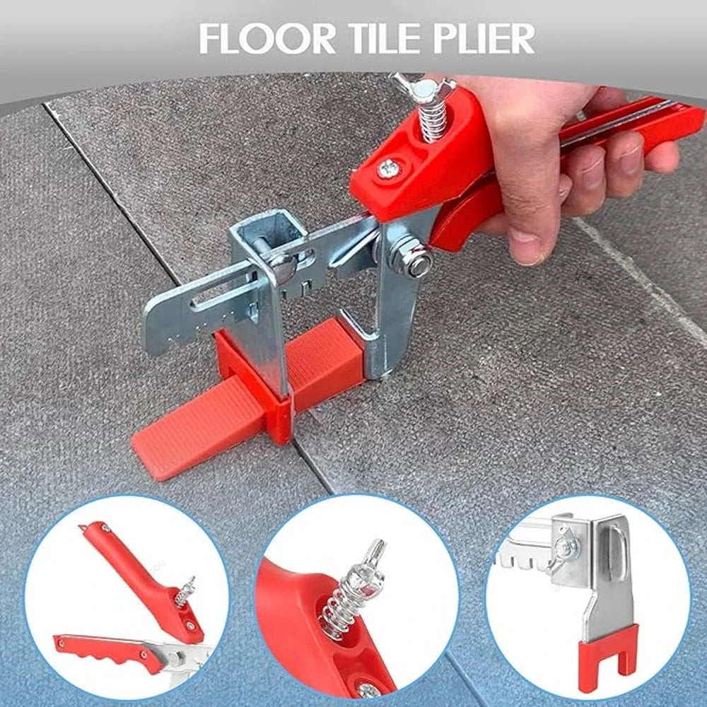 Conjunto Profissional de Niveladores de Cerâmica de Parede e Chão, Clips, Cunha, Alicate e Espaçadores para Assentamento de Azulejos e Ferramentas de Construção