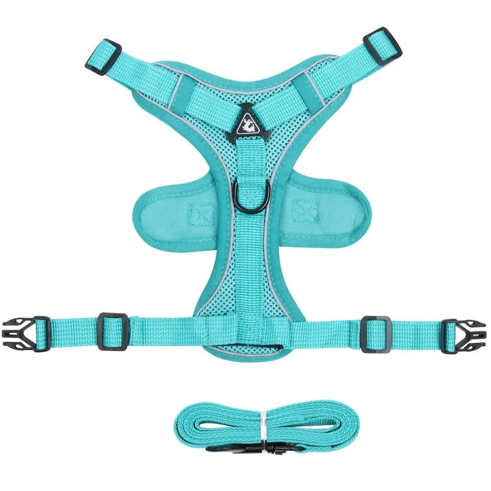 Reflective Trim Cat Harness Leash Breathable Universal Cat Harness Leash Set Adjustable Anti Escape Adjustable Cat Harness