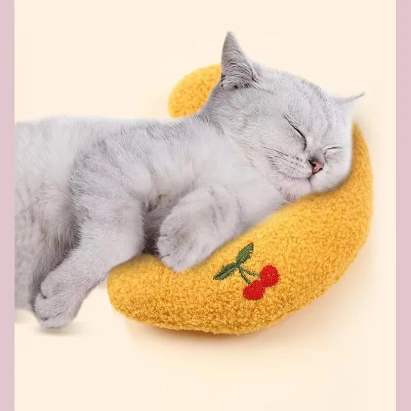 Cute Cat Pillows Cats Kittens Small Dogs Sleeping Pillow U-shaped Soft Cat Bed Pillow Cats Toys Pet Supplies аксесуари для котів