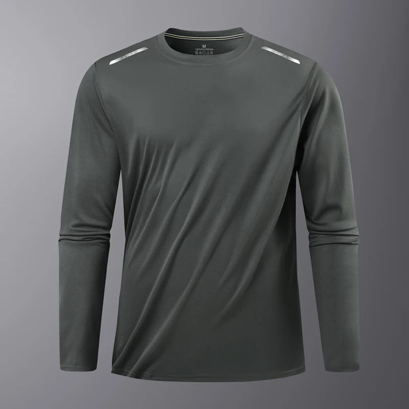 Camiseta Bodybuilding Manga Longa — Compressão e Performance