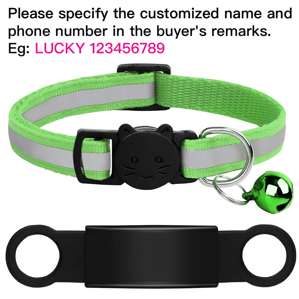 Customized Pet Collar Reflective Cat Collars Free Engraved Puppy...