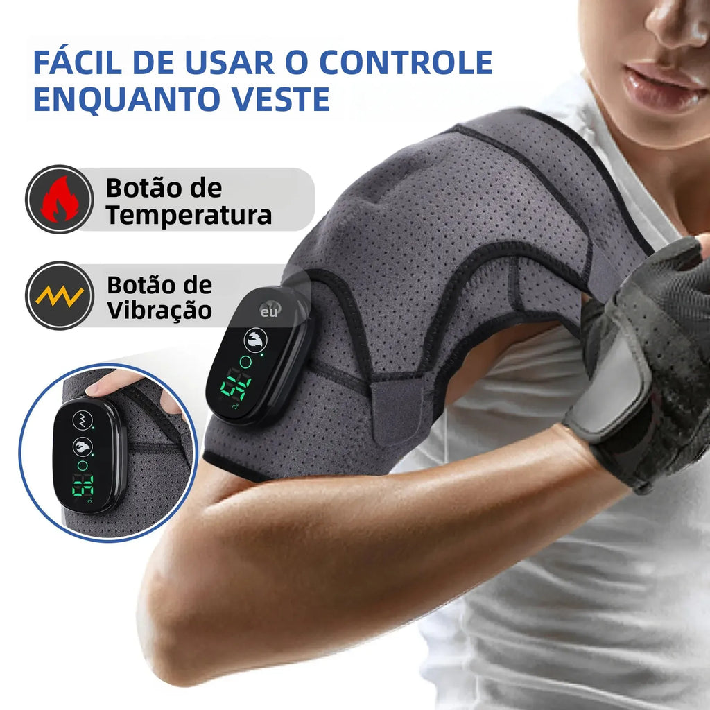 Electric Heating Shoulder Massage Belt Back Shoulder Brace Shoulder Support Adjustable Led Hot Compress Heating Shoulder Shawl