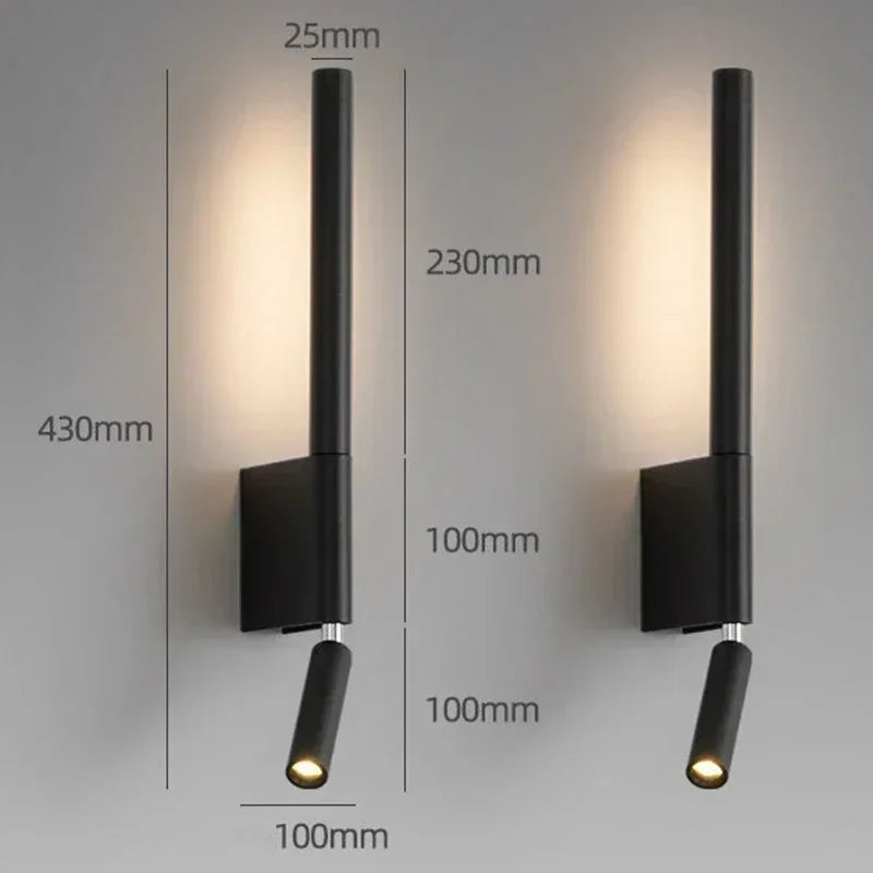 WonderNest Gold Left Wall Sconce 3-Color LED