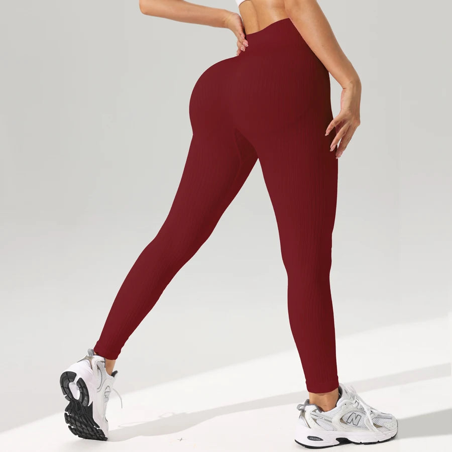 Calça Legging Esportiva Feminina Sem Costura Para Yoga Com Controle de Barriga Roupa Esportiva Feminina Legging de Academia Calça Feminina Fitness Roupa Feminina