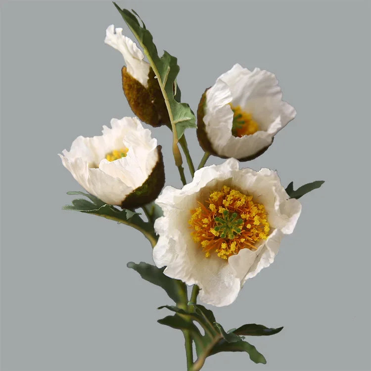 4Head Flor de Papoula Artificial